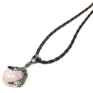 Small Dragon Claw Pendant – Rose Quartz